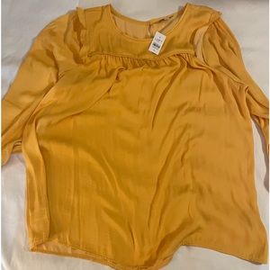 Loft Yellow 3/4 Sleeve Blouse XL